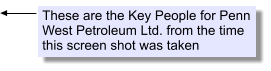 These are the Key People for Penn West Petroleum Ltd. from the time this screen shot was taken